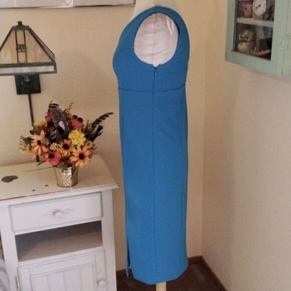 NWT DKNY Blue Ponte Knit Sheath Dress - Picture 7 of 12